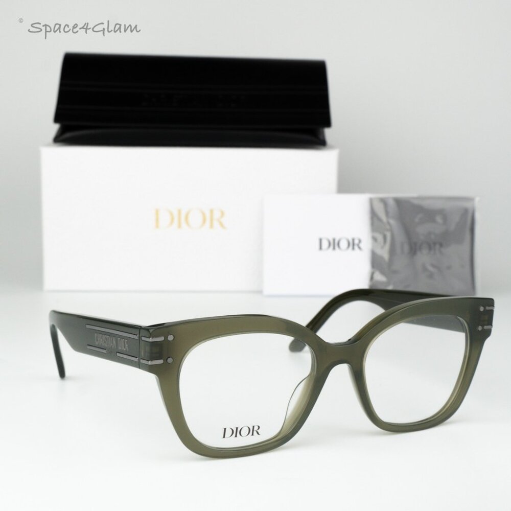 Dior Women Eyeglasses Green Demo Geometric DIORSIGNATUREO CD50054I 098 B2I NEW - Picture 1 of 8